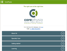 Tablet Screenshot of corephysiopt.com